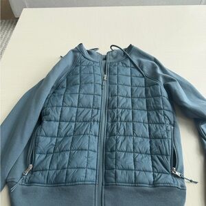 Old Navy Active Heathered Blue Pullover Hoodie